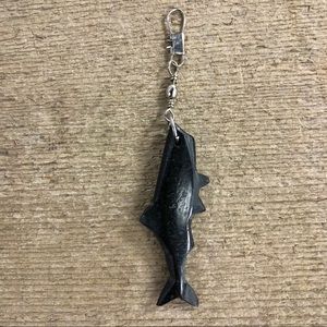 Black Jasper Shark Lure Necklace Pendant